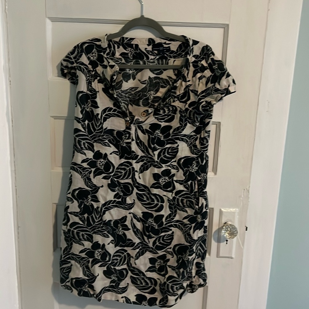 Gap Linen Floral Patterned Dress with Pockets